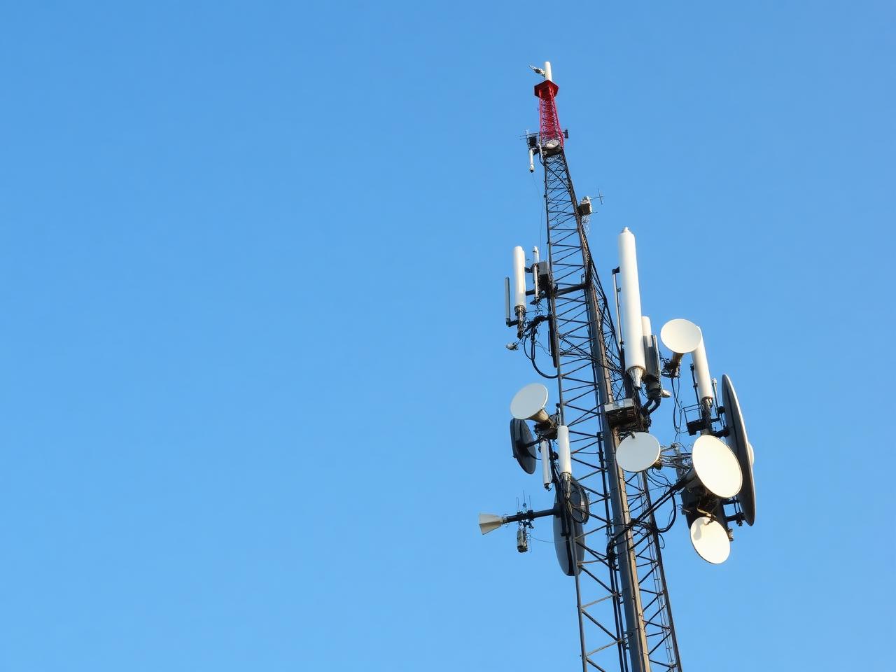 Telecom tower with antennas